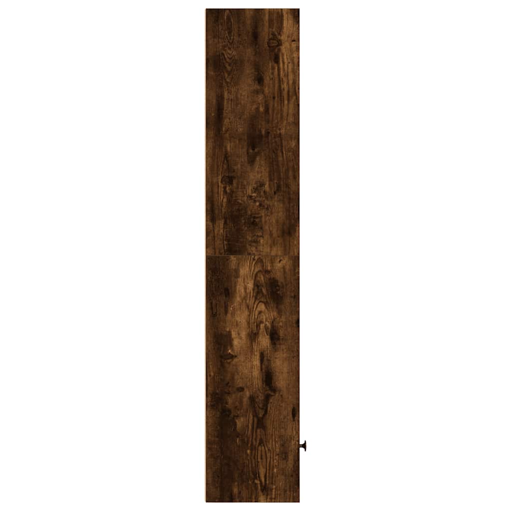 vidaXL Βιβλιοθήκη Καπνιστή Δρυς 31x24x127 εκ. από Επεξεργασμένο Ξύλο