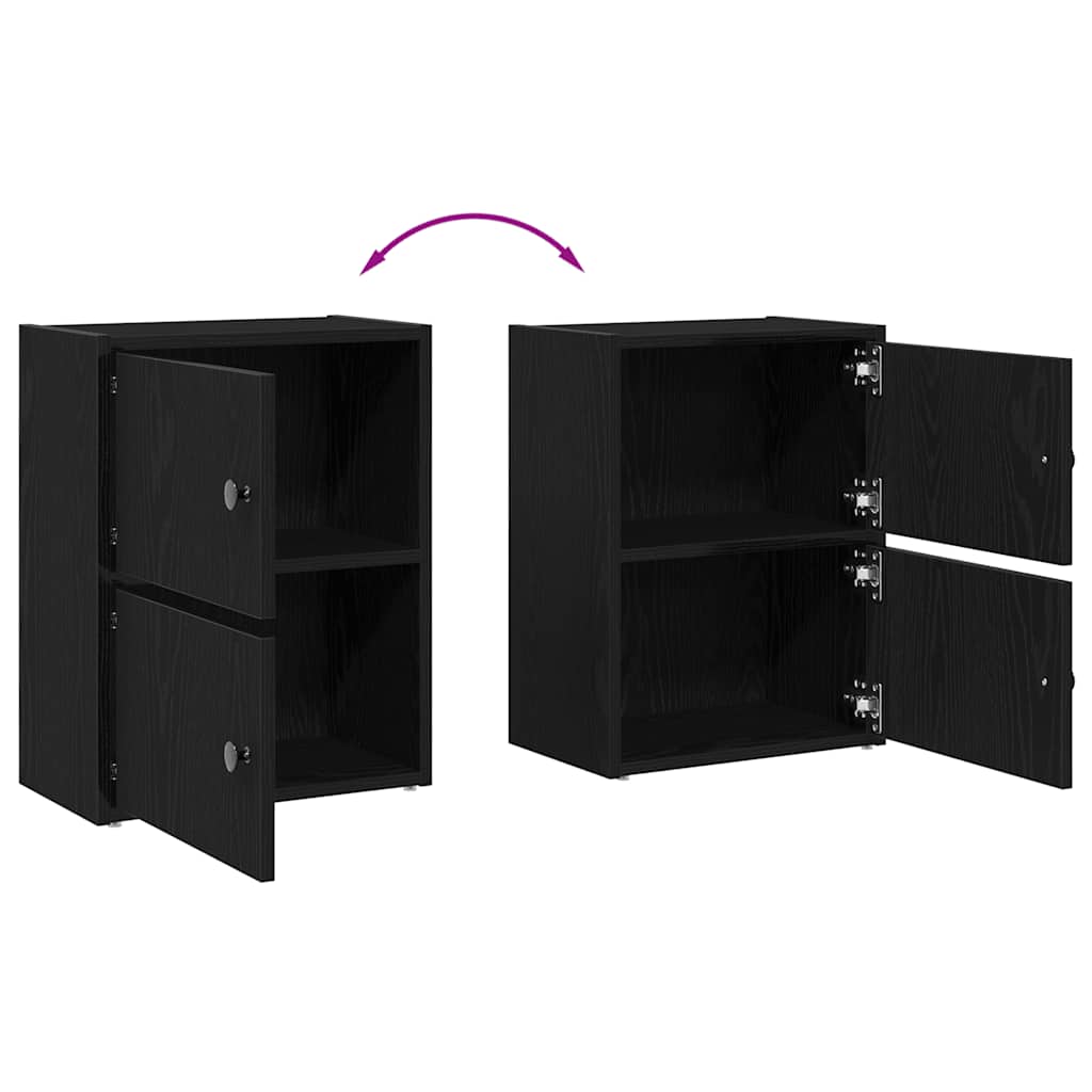 vidaXL Βιβλιοθήκη Μαύρη Δρυς 40x24x52 εκ. Κατασκευασμένο ξύλο