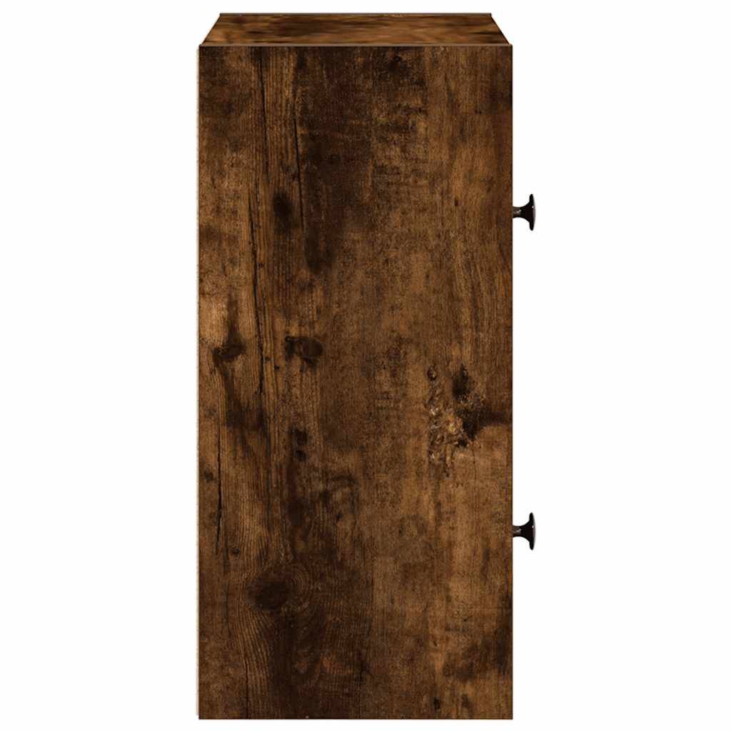 vidaXL Βιβλιοθήκη Καπνιστή Δρυς 40x24x52 εκ. από Επεξεργασμένο Ξύλο