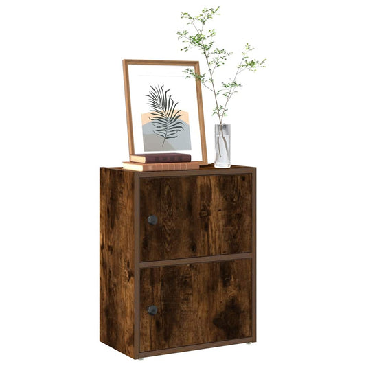 vidaXL Βιβλιοθήκη Καπνιστή Δρυς 40x24x52 εκ. από Επεξεργασμένο Ξύλο