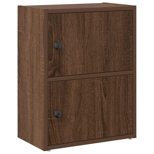 vidaXL Βιβλιοθήκη Καφέ Δρυς 40x24x52 εκ. από Επεξεργασμένο Ξύλο