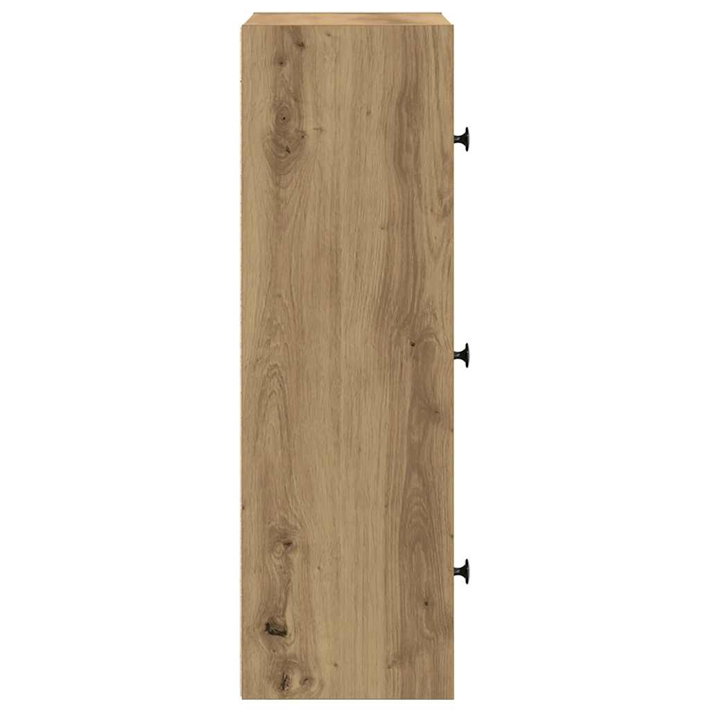 vidaXL Βιβλιοθήκη Αρτισιανή Δρυς 40x24x77 εκ. Επεξ. Ξύλο