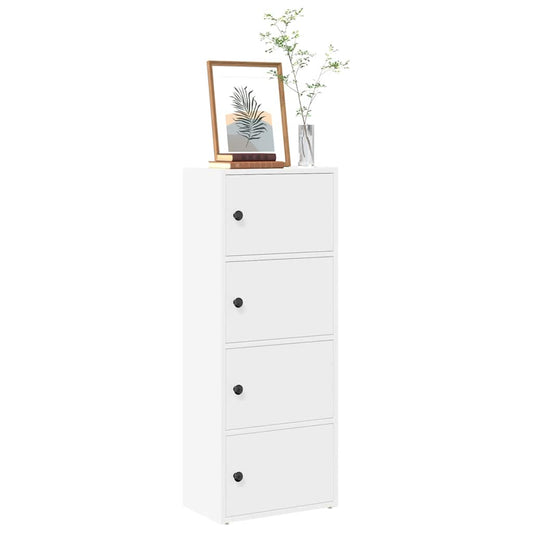 vidaXL Βιβλιοθήκη Λευκή 40x24x102 εκ. από Επεξεργασμένο Ξύλο