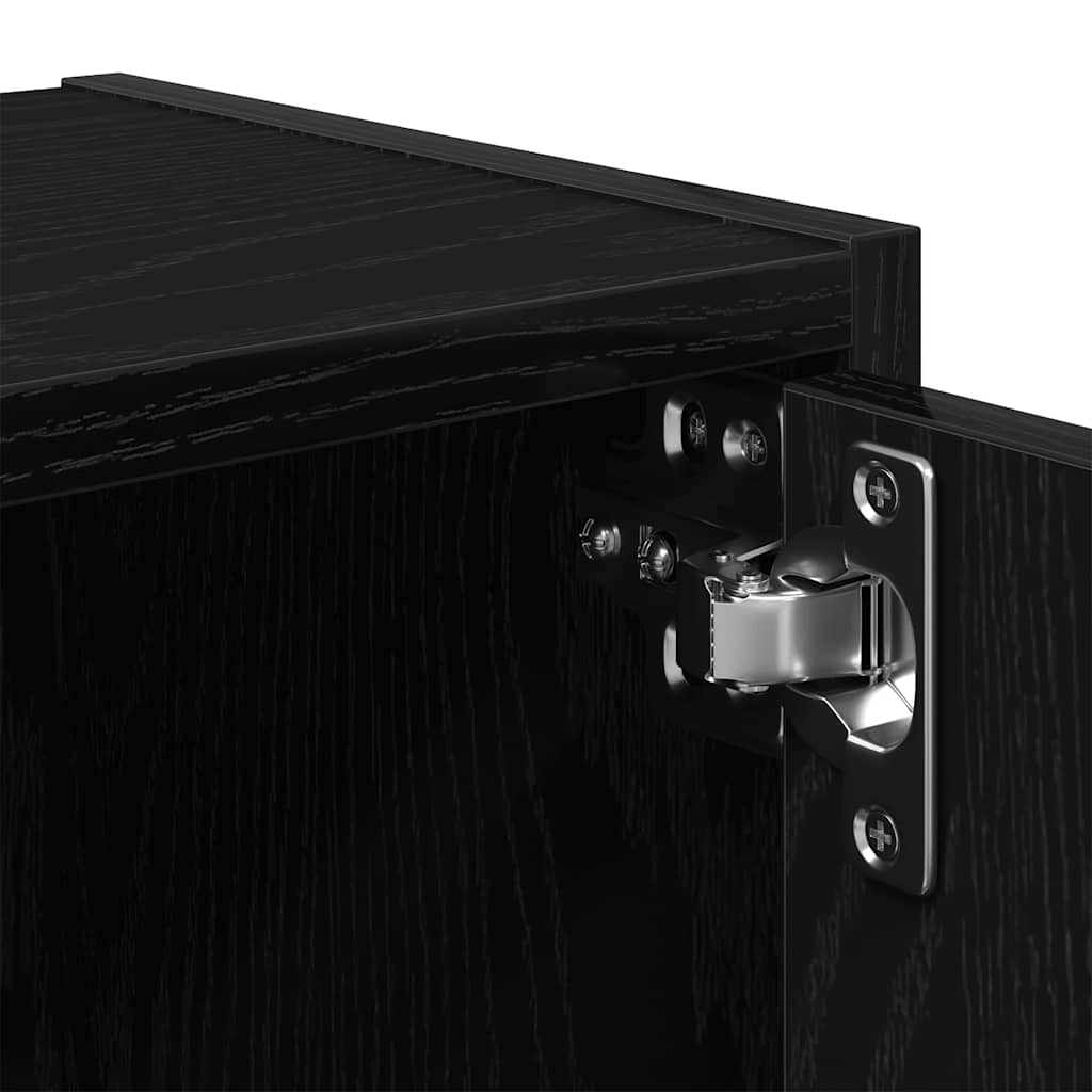 vidaXL Βιβλιοθήκη Μαύρη Δρυς 40x24x102 εκ. Κατασκευασμένο ξύλο