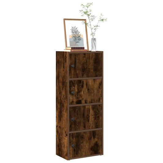 vidaXL Βιβλιοθήκη Καπνιστή Δρυς 40x24x102 εκ. από Επεξεργασμένο Ξύλο