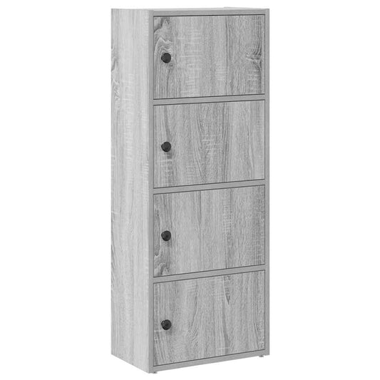 vidaXL Βιβλιοθήκη Γκρι Sonoma 40x24x102 εκ. από Επεξεργασμένο Ξύλο