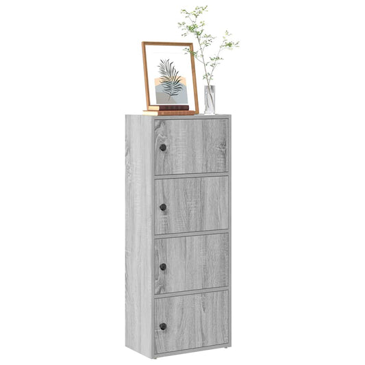 vidaXL Βιβλιοθήκη Γκρι Sonoma 40x24x102 εκ. από Επεξεργασμένο Ξύλο