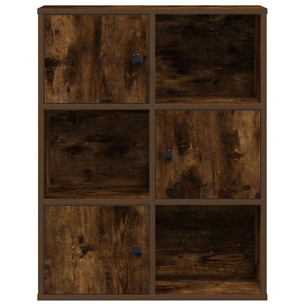 vidaXL Βιβλιοθήκη Καπνιστή Δρυς 60x24x76,5 εκ. από Επεξεργασμένο Ξύλο