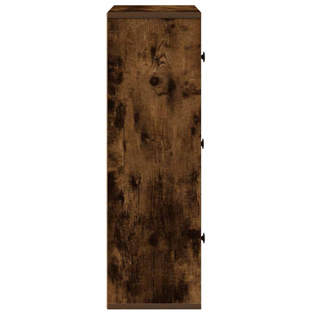 vidaXL Βιβλιοθήκη Καπνιστή Δρυς 60x24x76,5 εκ. από Επεξεργασμένο Ξύλο