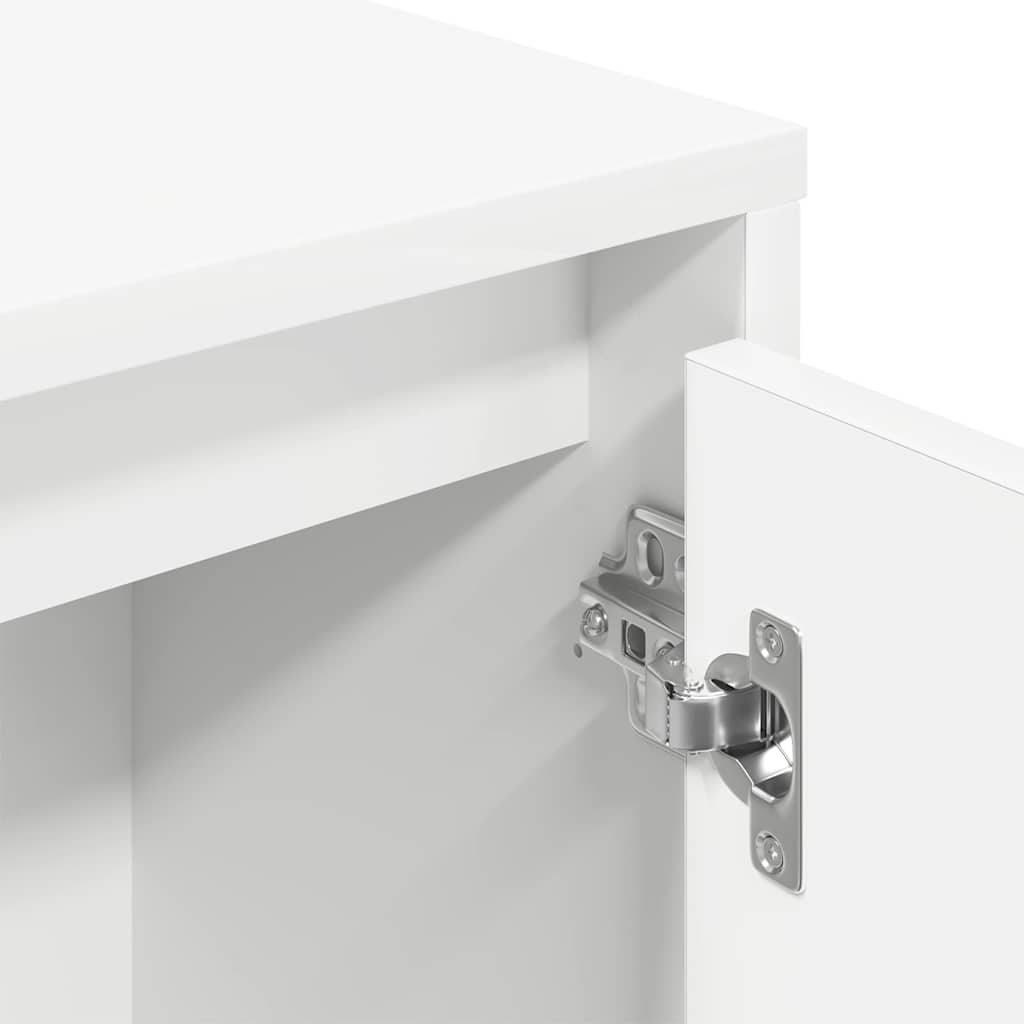 vidaXL Βιβλιοθήκη Λευκή 89x24x101,5 εκ. από Επεξεργασμένο Ξύλο