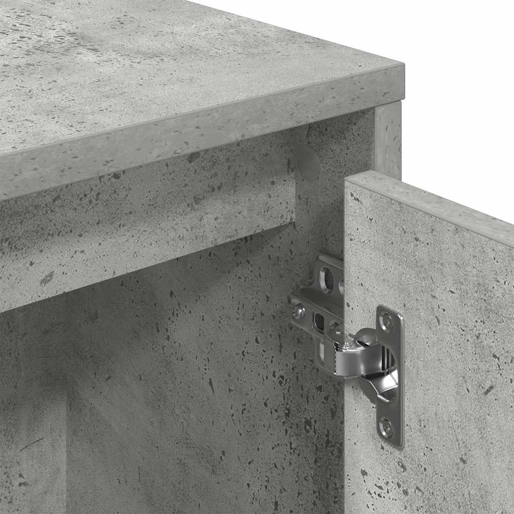 vidaXL Βιβλιοθήκη Γκρι Σκυροδέματος 89x24x101,5 εκ. Επεξεργ. Ξύλο