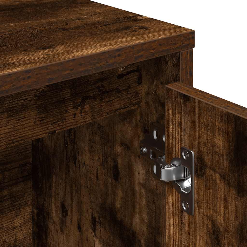 vidaXL Βιβλιοθήκη Καπνιστή Δρυς 89x24x101,5 εκ. από Επεξεργασμένο Ξύλο