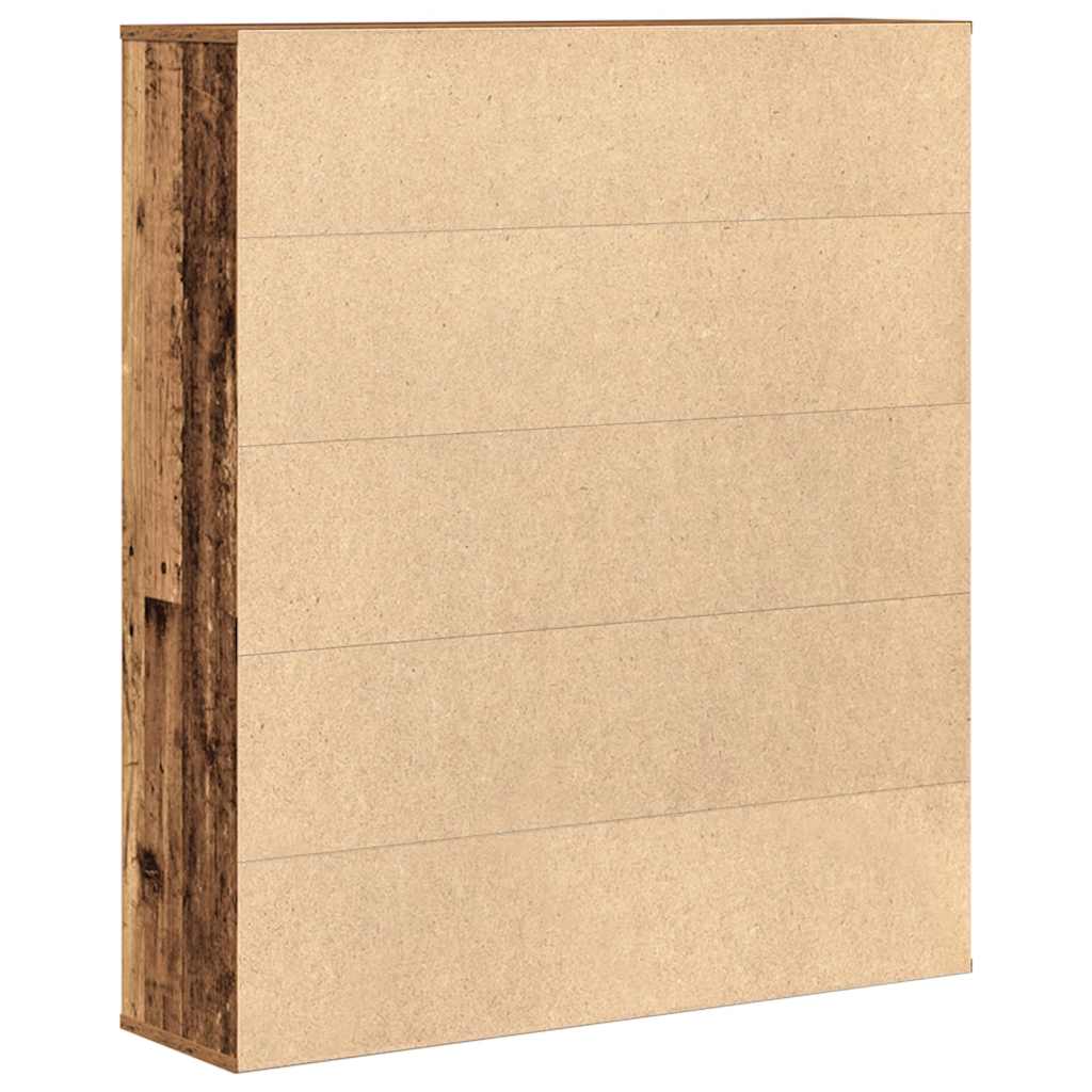 vidaXL Βιβλιοθήκη Όψη Παλαιού Ξύλου 89x24x101,5 εκ. Επεξεργασμένο Ξύλο