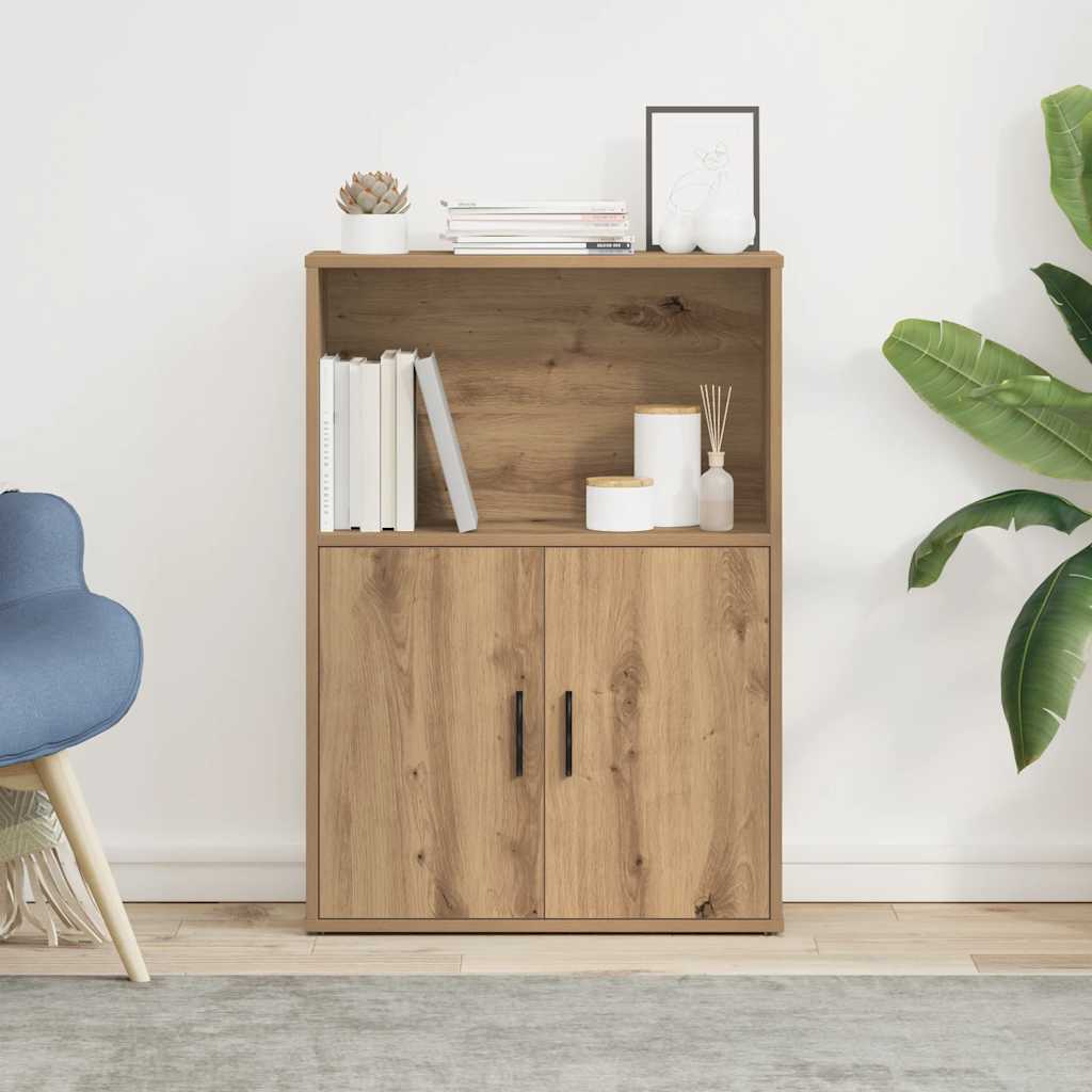 vidaXL Βιβλιοθήκη Αρτισιανή Δρυς 60x24x85 εκ. Επεξ. Ξύλο