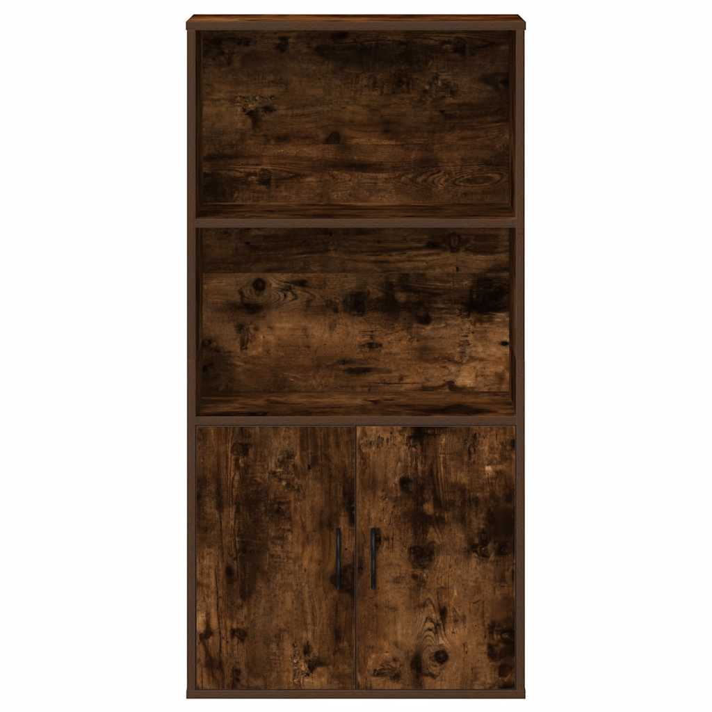 vidaXL Βιβλιοθήκη Καπνιστή Δρυς 60x24x120 εκ. από Επεξεργασμένο Ξύλο