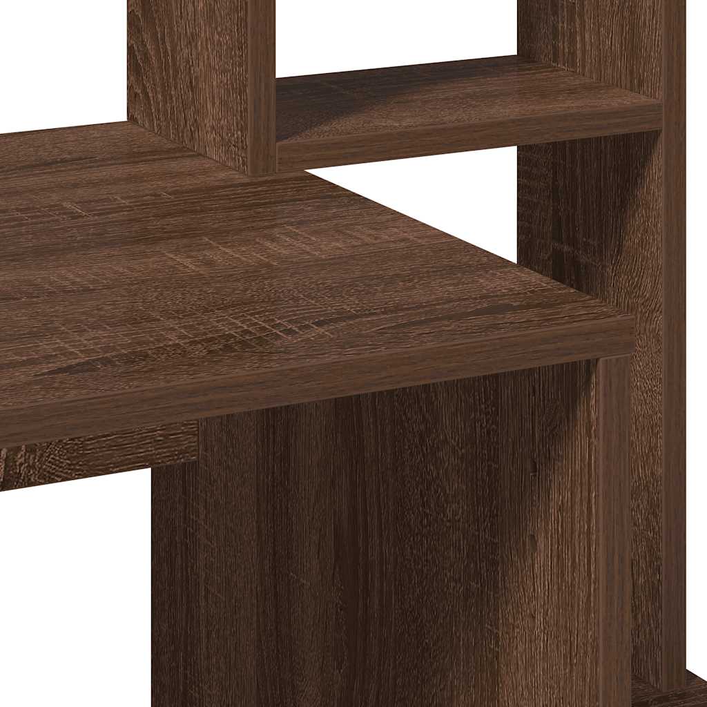 vidaXL Γραφείο με Ράφια Καφέ Δρυς 100x45x140 εκ. από Τεχνητό Ξύλο