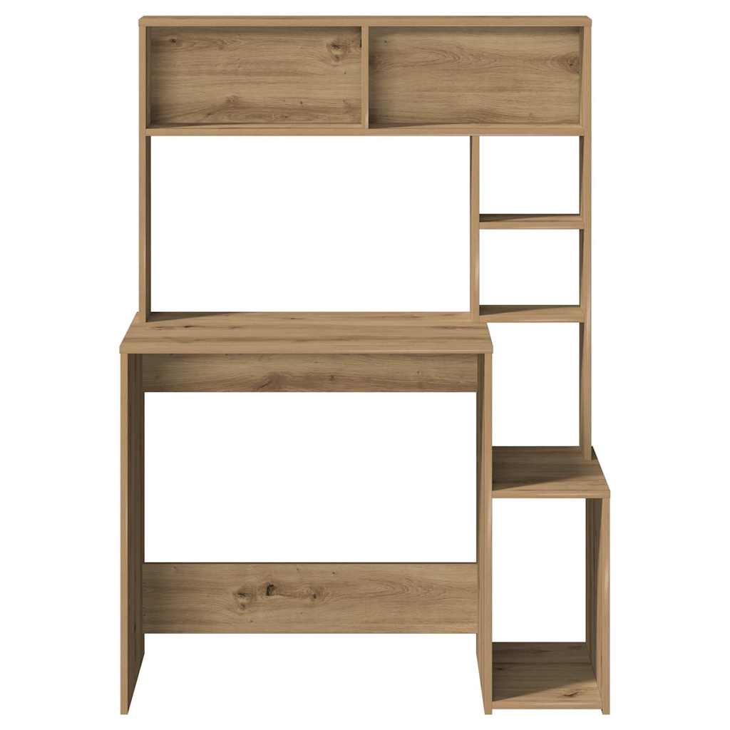 vidaXL Γραφείο με Ράφια Αρτισιανή Δρυς 100x45x140εκ Επεξεργασμένο Ξύλο