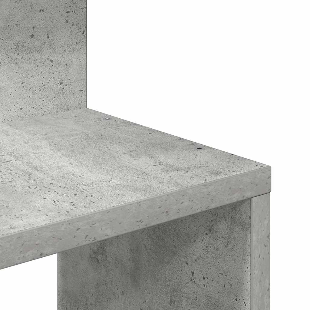 vidaXL Γωνιακή Ραφιέρα Τοίχου Γκρι Σκυρ. 32x32x127,5 εκ. Μοριοσανίδα