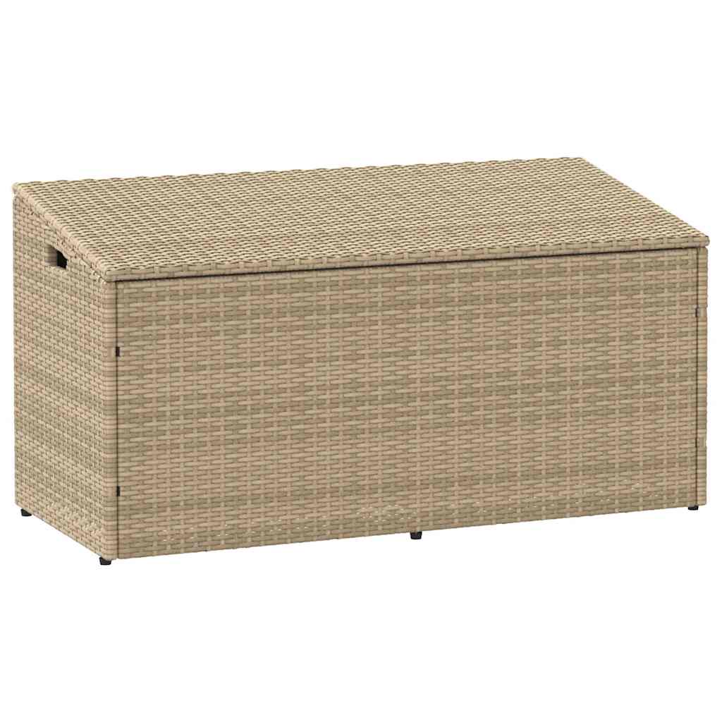 vidaXL Κουτί Αποθήκευσης Κήπου Μπεζ 110x50x58 εκ. από Συνθετικό Ρατάν