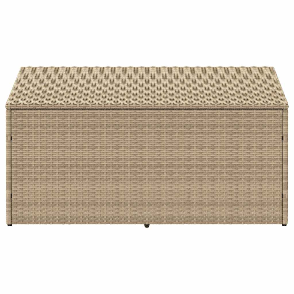 vidaXL Κουτί Αποθήκευσης Κήπου Μπεζ 110x50x58 εκ. από Συνθετικό Ρατάν