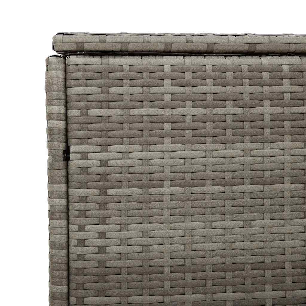 vidaXL Κουτί Αποθήκευσης Κήπου Γκρι 220 x 50 x 58 εκ. από Συνθετικό Ρατάν
