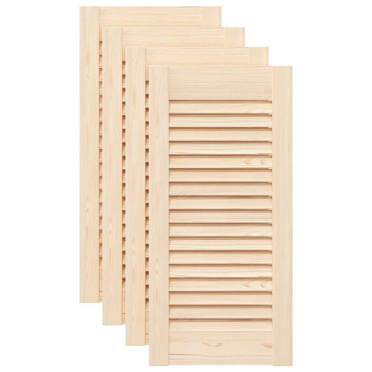 vidaXL Πορτάκια με Περσίδες 4 Τεμ. 61,5x29,5 εκ. από Μασίφ Ξύλο Πεύκου