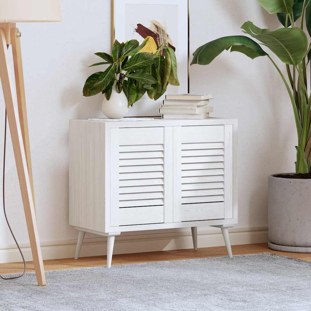 vidaXL Πόρτες ντουλαπιών Louvred Design 2 τεμάχια Λευκό 39,5x29,5 cm