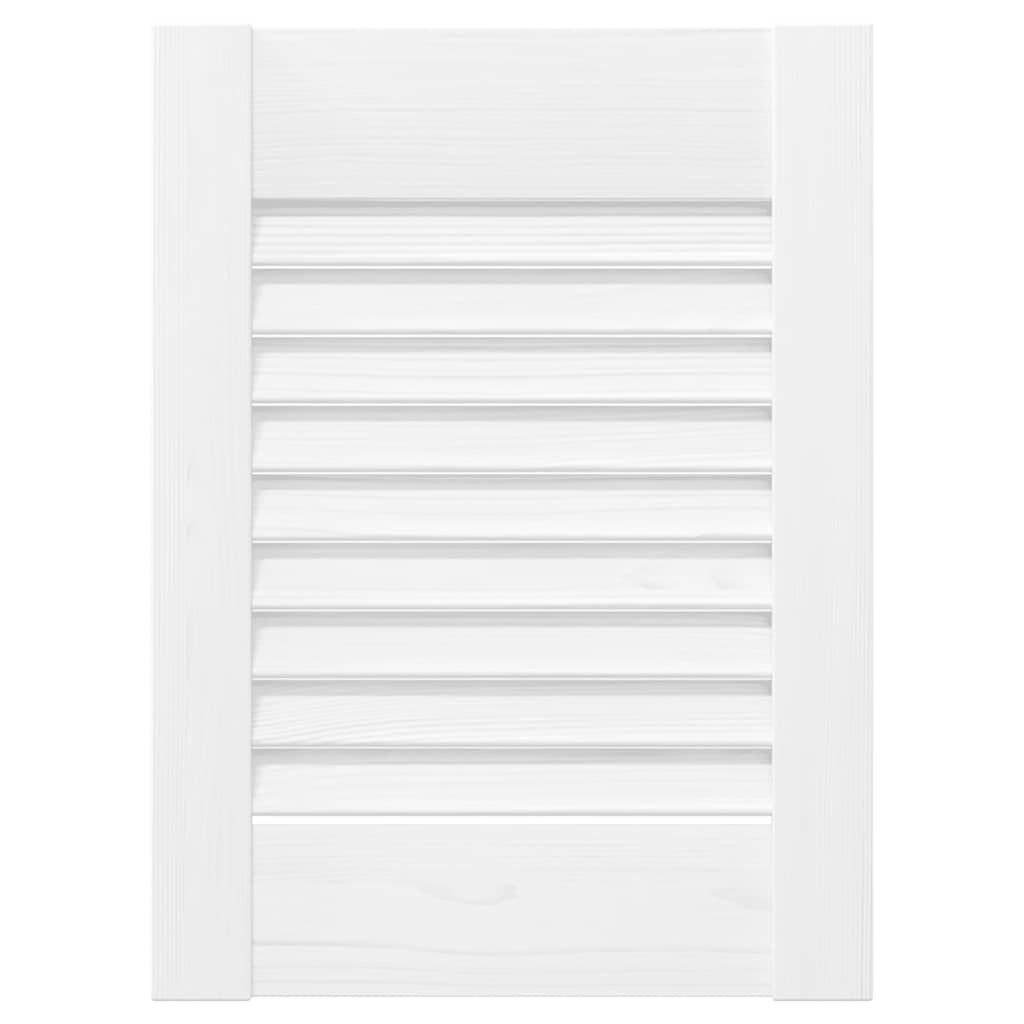 vidaXL Πόρτες ντουλαπιών Louvred Design 4 τεμάχια Λευκό 39,5x29,5 cm