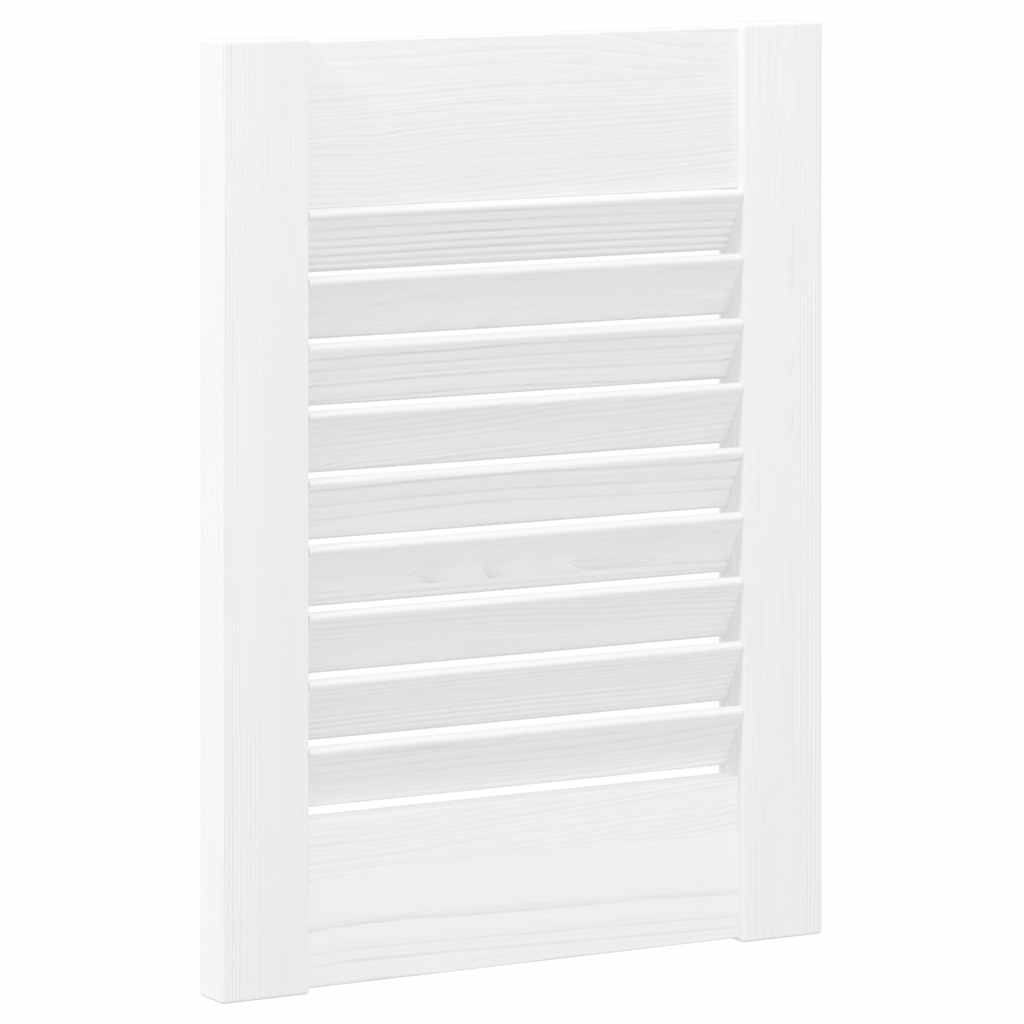 vidaXL Πόρτες ντουλαπιών Louvred Design 4 τεμάχια Λευκό 39,5x29,5 cm