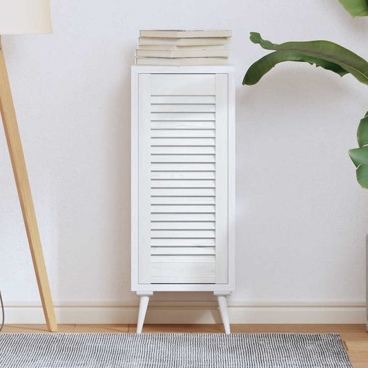 vidaXL Πόρτα ντουλαπιού Louvred Design Λευκό 69x29,5 cm