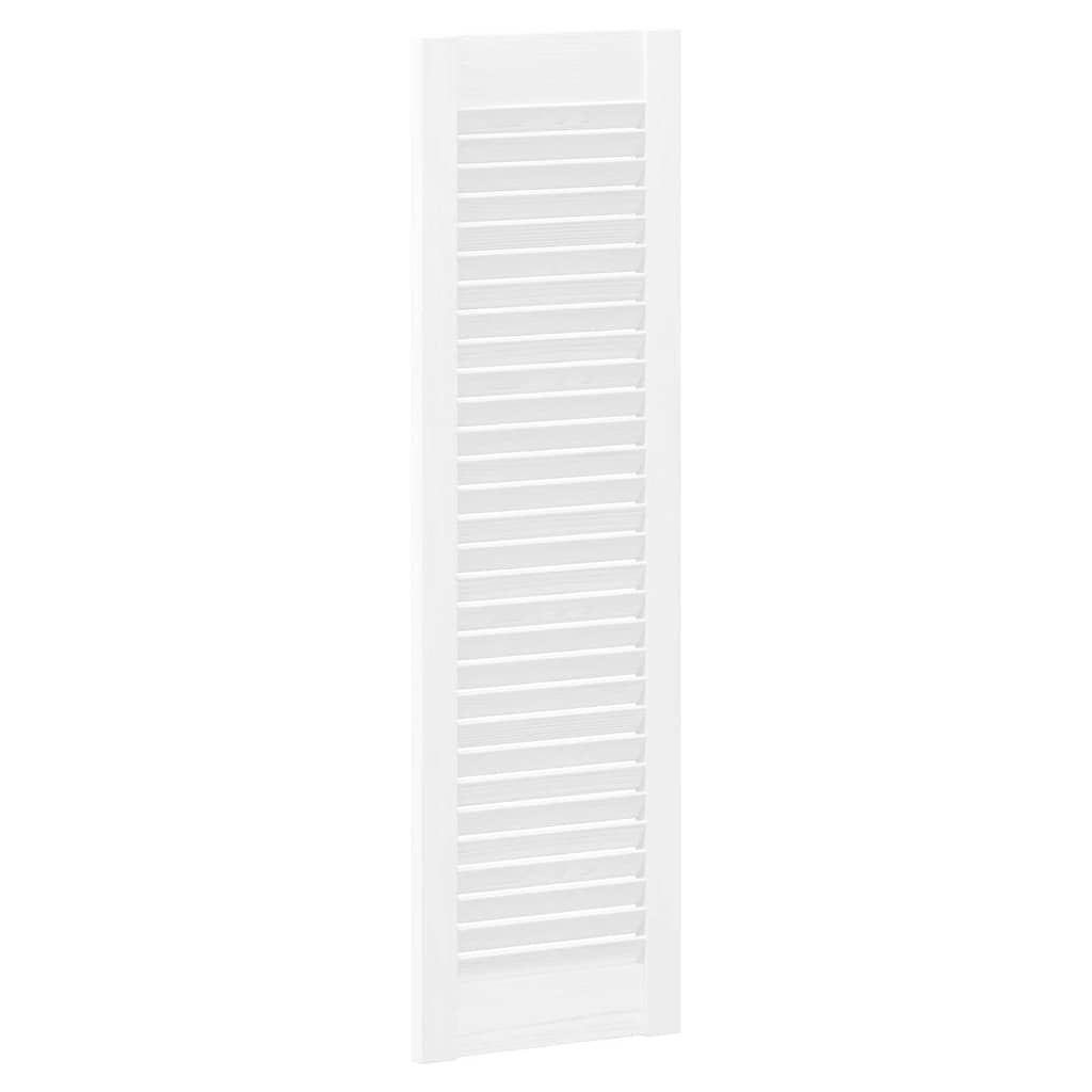 vidaXL Πόρτες ντουλαπιών Louvred Design 4 τεμάχια Λευκό 99x29,5 cm