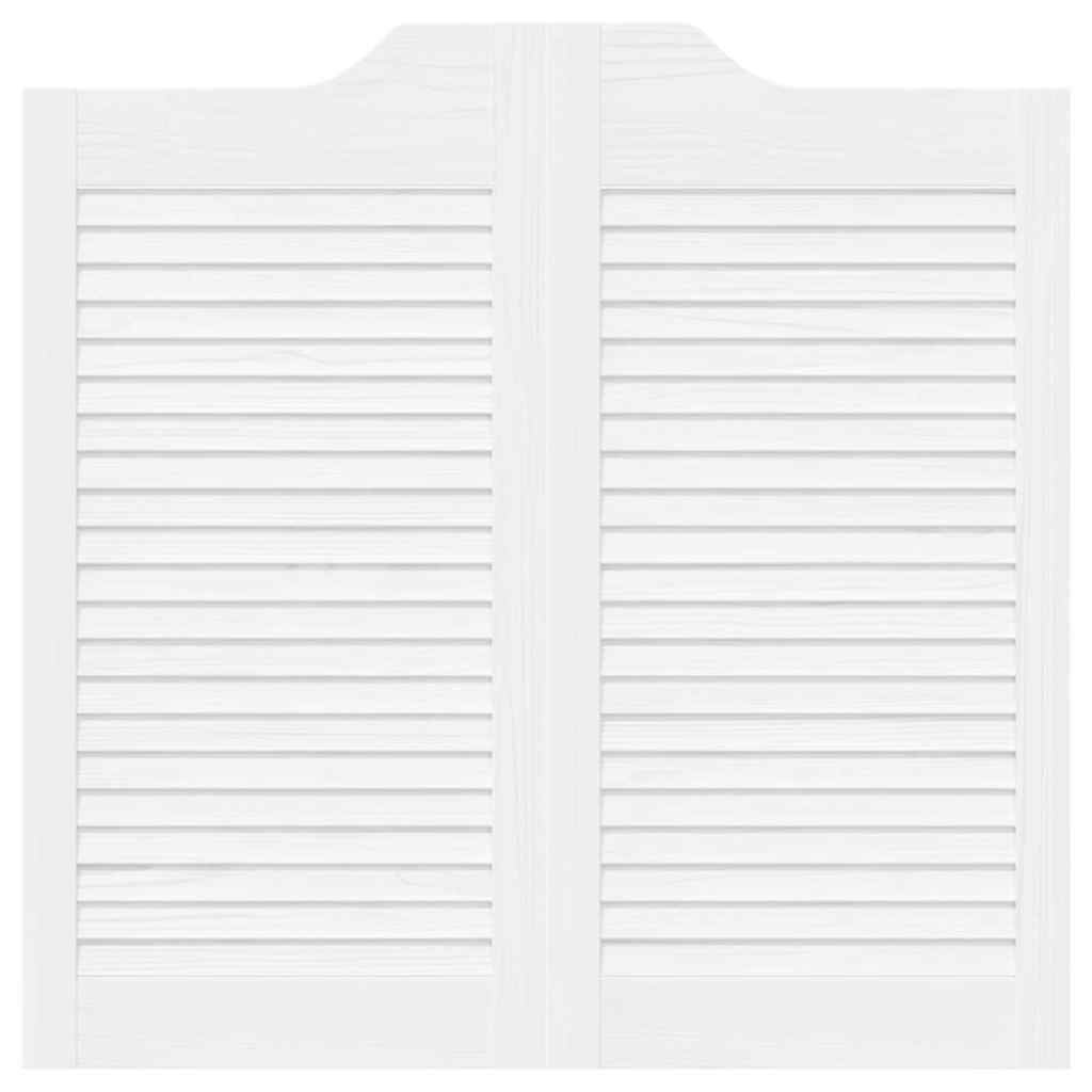 vidaXL Ανοιγόμενες πόρτες Louvred Design 2 ζευγών Λευκό 80x80 cm