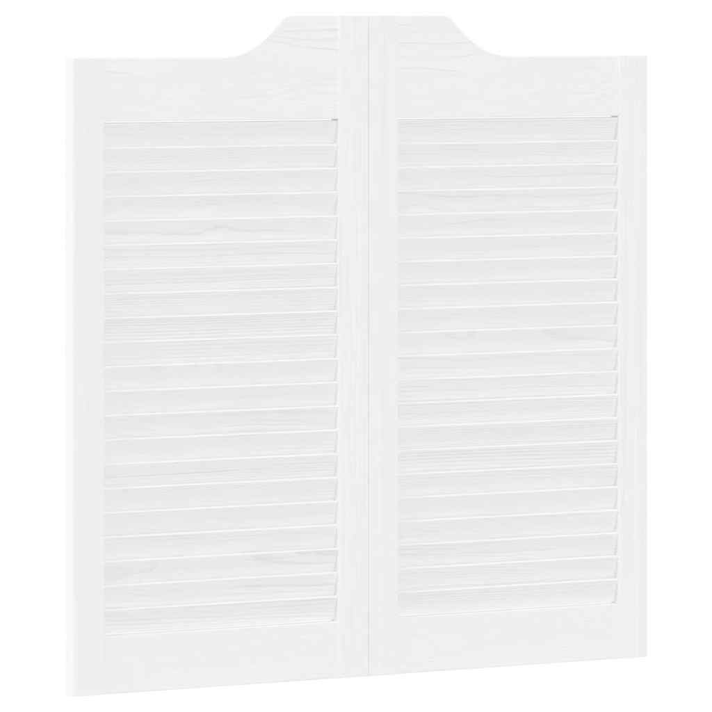 vidaXL Ανοιγόμενες πόρτες Louvred Design 2 ζευγών Λευκό 80x80 cm