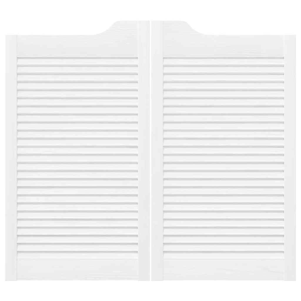 vidaXL Ανοιγόμενες πόρτες Louvred Design 2 ζευγών Λευκό 90x80 cm