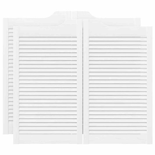 vidaXL Ανοιγόμενες πόρτες Louvred Design 2 ζευγών Λευκό 90x100 cm