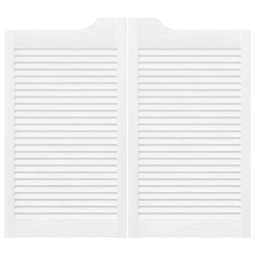 vidaXL Ανοιγόμενες πόρτες Louvred Design 2 ζευγών Λευκό 90x100 cm