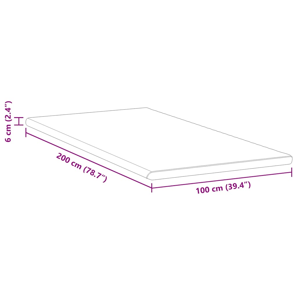 vidaXL Στρώμα επικάλυψης Λευκό και Πράσινο 100 x 200 cm