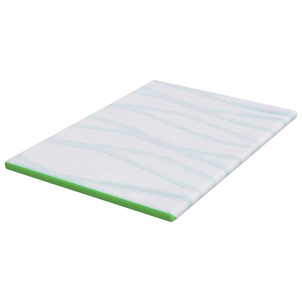 vidaXL Στρώμα επικάλυψης Λευκό και Πράσινο 160 x 200 cm