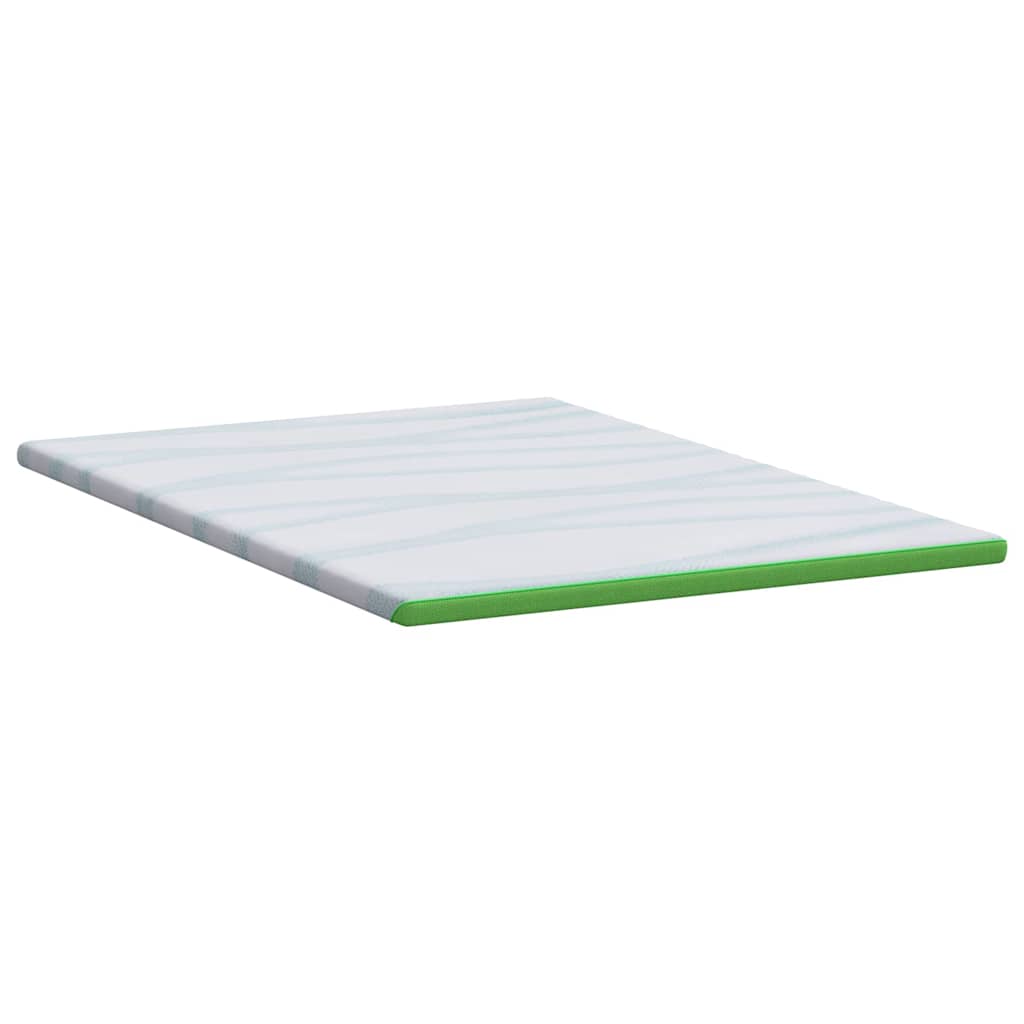 vidaXL Στρώμα επικάλυψης Λευκό και Πράσινο 160 x 200 cm