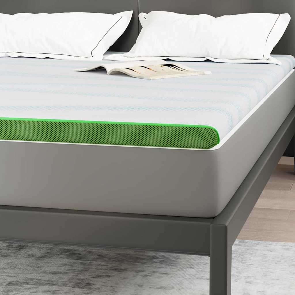 vidaXL Στρώμα επικάλυψης Λευκό και Πράσινο 180 x 200 cm