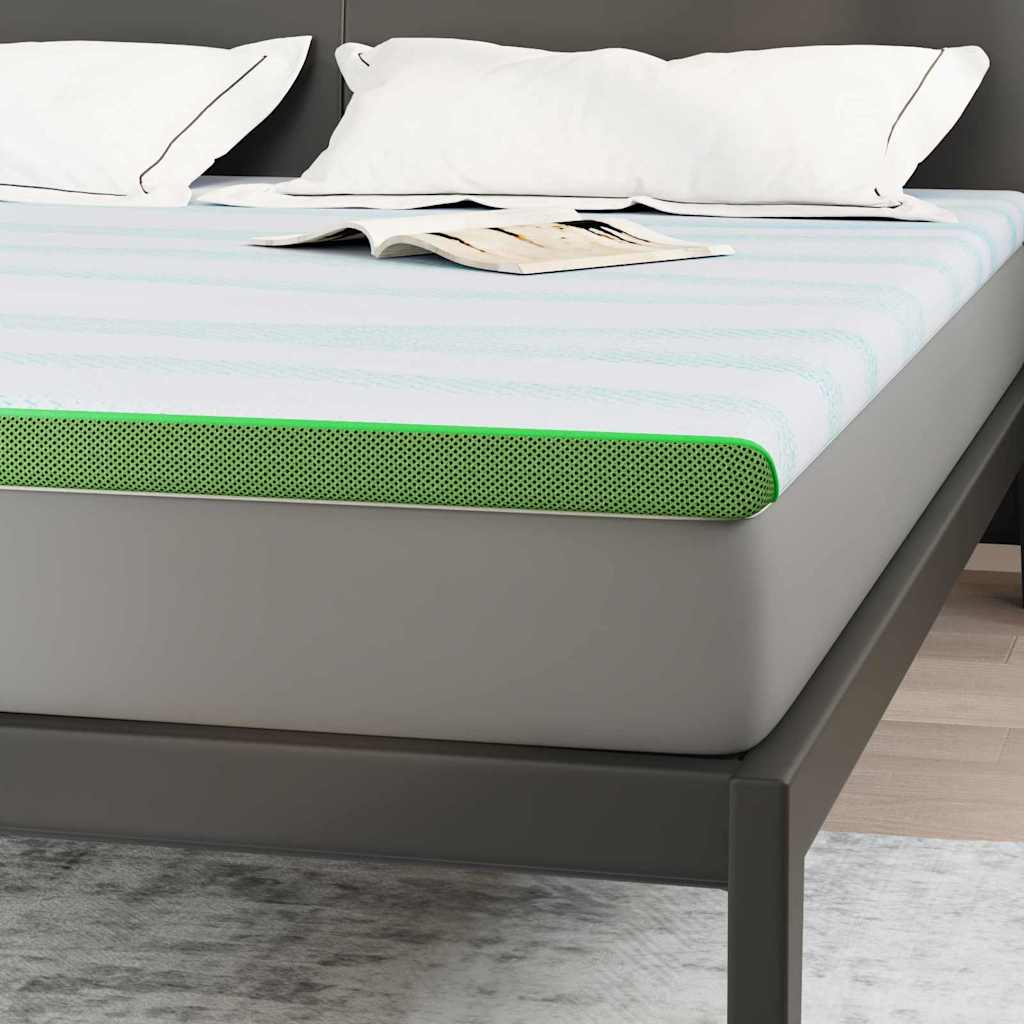 vidaXL Στρώμα επικάλυψης Λευκό και Πράσινο 200 x 200 cm