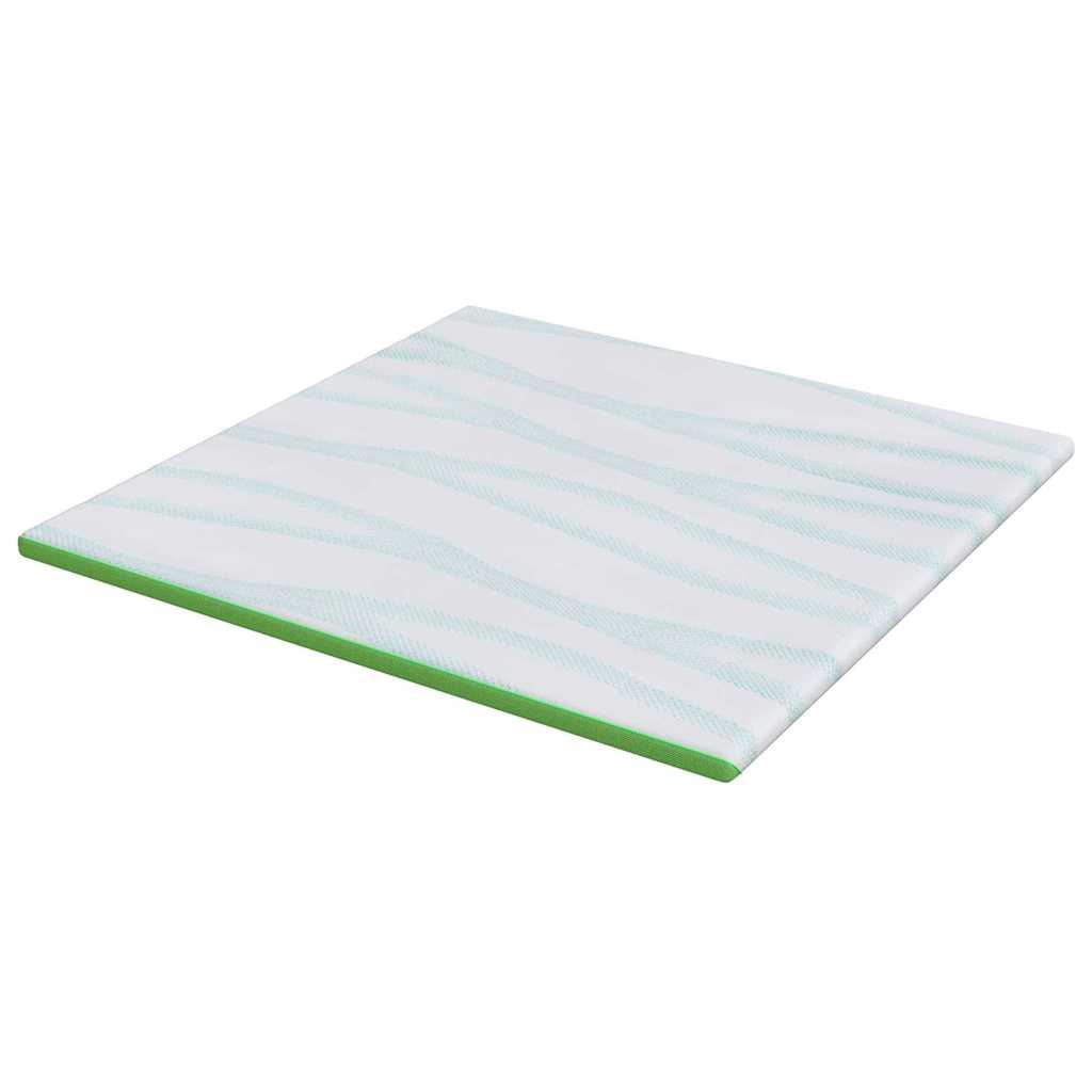 vidaXL Στρώμα επικάλυψης Λευκό και Πράσινο 200 x 200 cm
