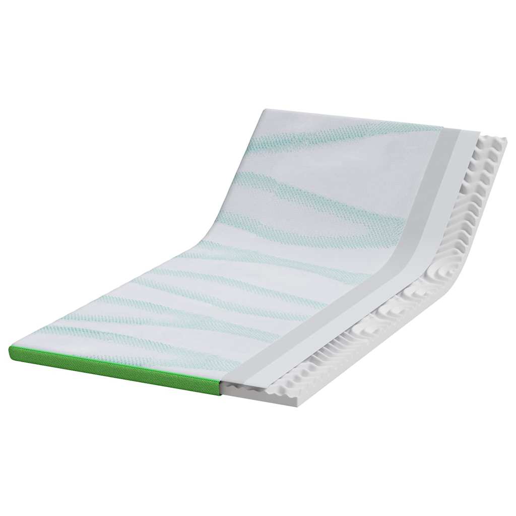 vidaXL Στρώμα επικάλυψης Λευκό και Πράσινο 120 x 200 cm