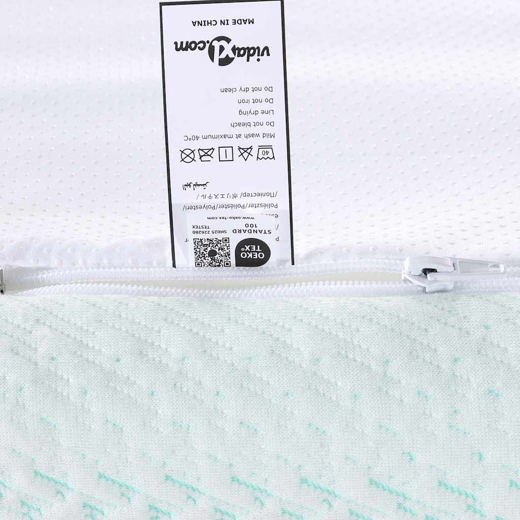 vidaXL Στρώμα επικάλυψης Λευκό και Πράσινο 140 x 200 cm