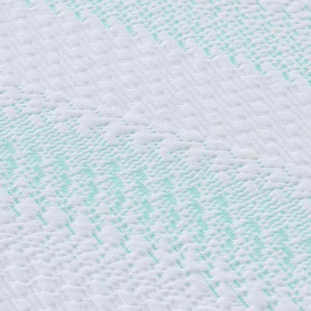 vidaXL Στρώμα επικάλυψης Λευκό και Πράσινο 140 x 200 cm