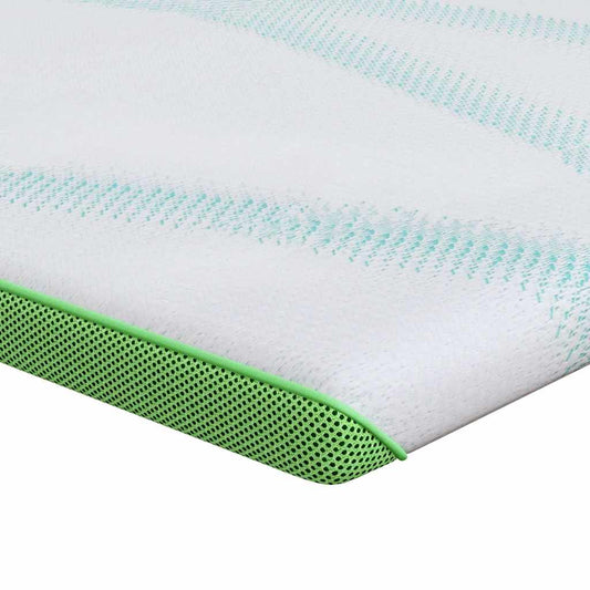 vidaXL Στρώμα επικάλυψης Λευκό και Πράσινο 200 x 200 cm