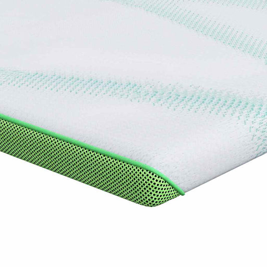 vidaXL Στρώμα επικάλυψης Λευκό και Πράσινο 140 x 190 cm