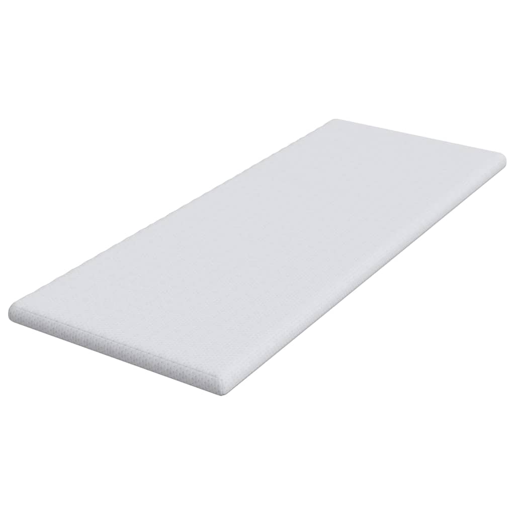 vidaXL Στρώμα επικάλυψης Λευκό 80 x 200 cm Υφασμα Jacquard