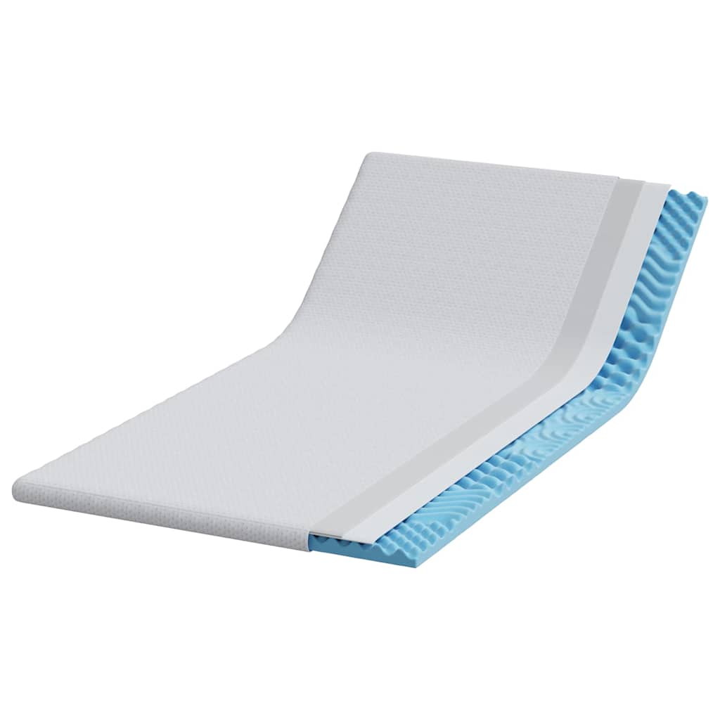 vidaXL Στρώμα επικάλυψης Λευκό 100 x 200 cm Υφασμα Jacquard