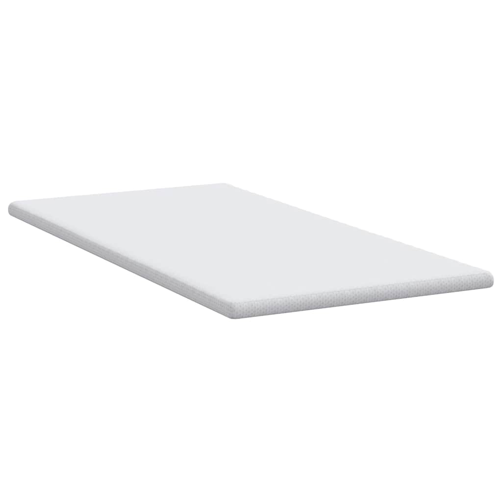 vidaXL Στρώμα επικάλυψης Λευκό 100 x 200 cm Υφασμα Jacquard